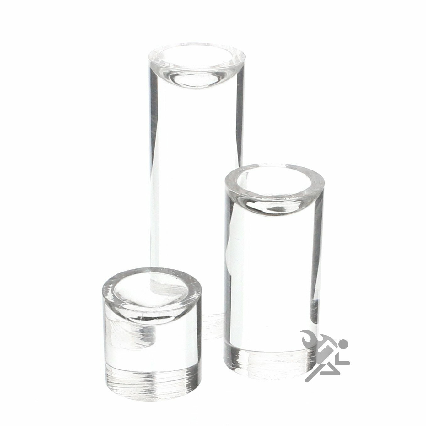 Dimple Riser 3 Piece Set Clear Round Columns, 1 Pack gallery