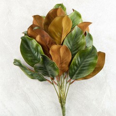 Brown and Green Artificial Magnolia Leaf Bush