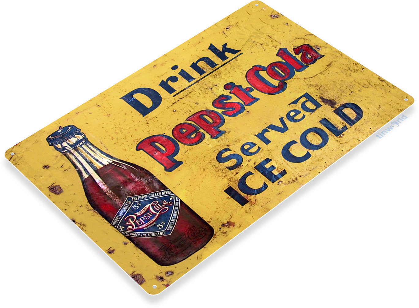 TIN SIGN Pepsi Cola Cold Rustic Retro Soda Sign Kitchen Cottage A141 gallery