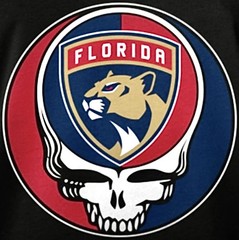 🌹⚡️GRATEFUL DEAD Florida Panthers Stealie Sticker *NEW* Measures 3″ x 3″ ⚡️
