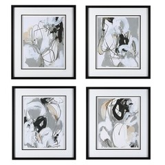 Uttermost Tangled Threads Abstract Framed Prints S/4