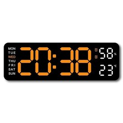 LED Digital Large Display Wall Desk Alarm Clock With Calendar Temperature Date**