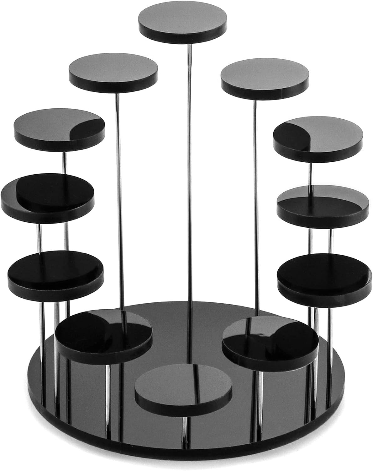 round Acrylic Products Display Riser Stands, 12 Tier Jewelry Display Stands for gallery