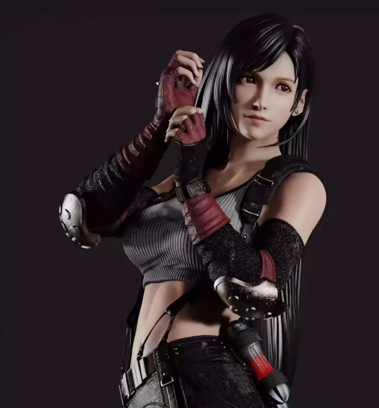 Final Fantasy VII FF7 Tifa Lockhart Figure - Anime Female Fighter Statue Model gallery