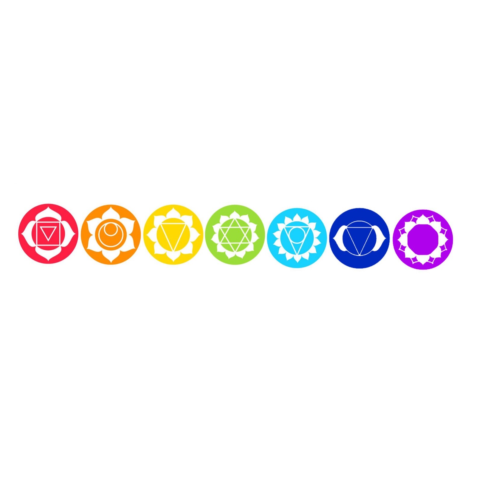 7 Pack Chakra Sticker Chart Circle StickersDecal Wicca Yoga Hindu Aum Om Mandala gallery