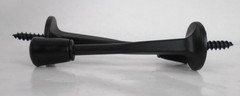 2 Pack HARNEY MATTE BLACK Screw-In Solid Doorstop Door Stop Bumper