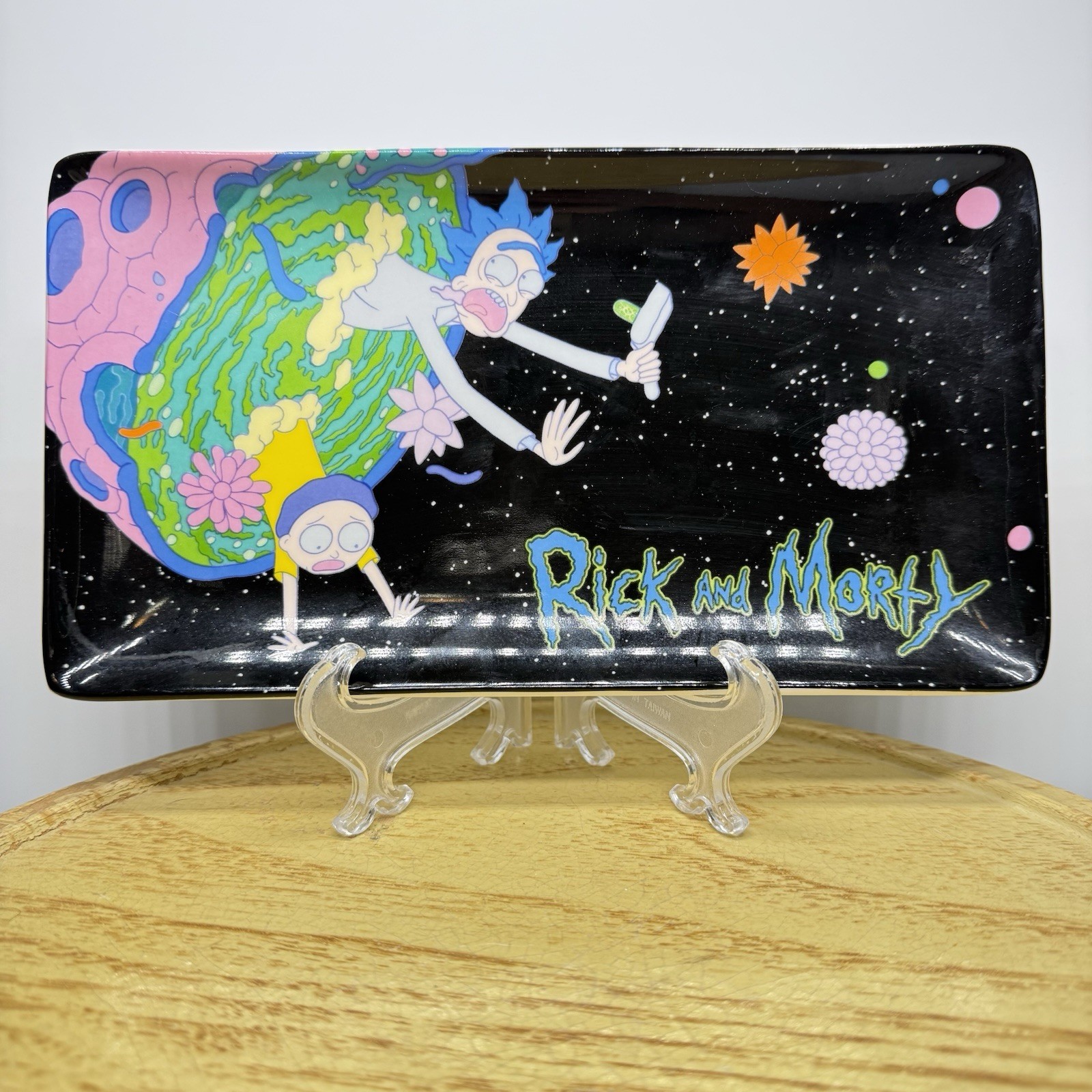 Silver Buffalo Rick & Morty Ceramic Rectangle Plate Trinket Dish Space gallery