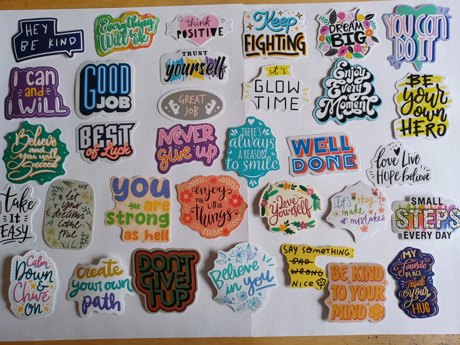5 Random Assorted Positivity Stickers Good Vibes Positive Energy gallery