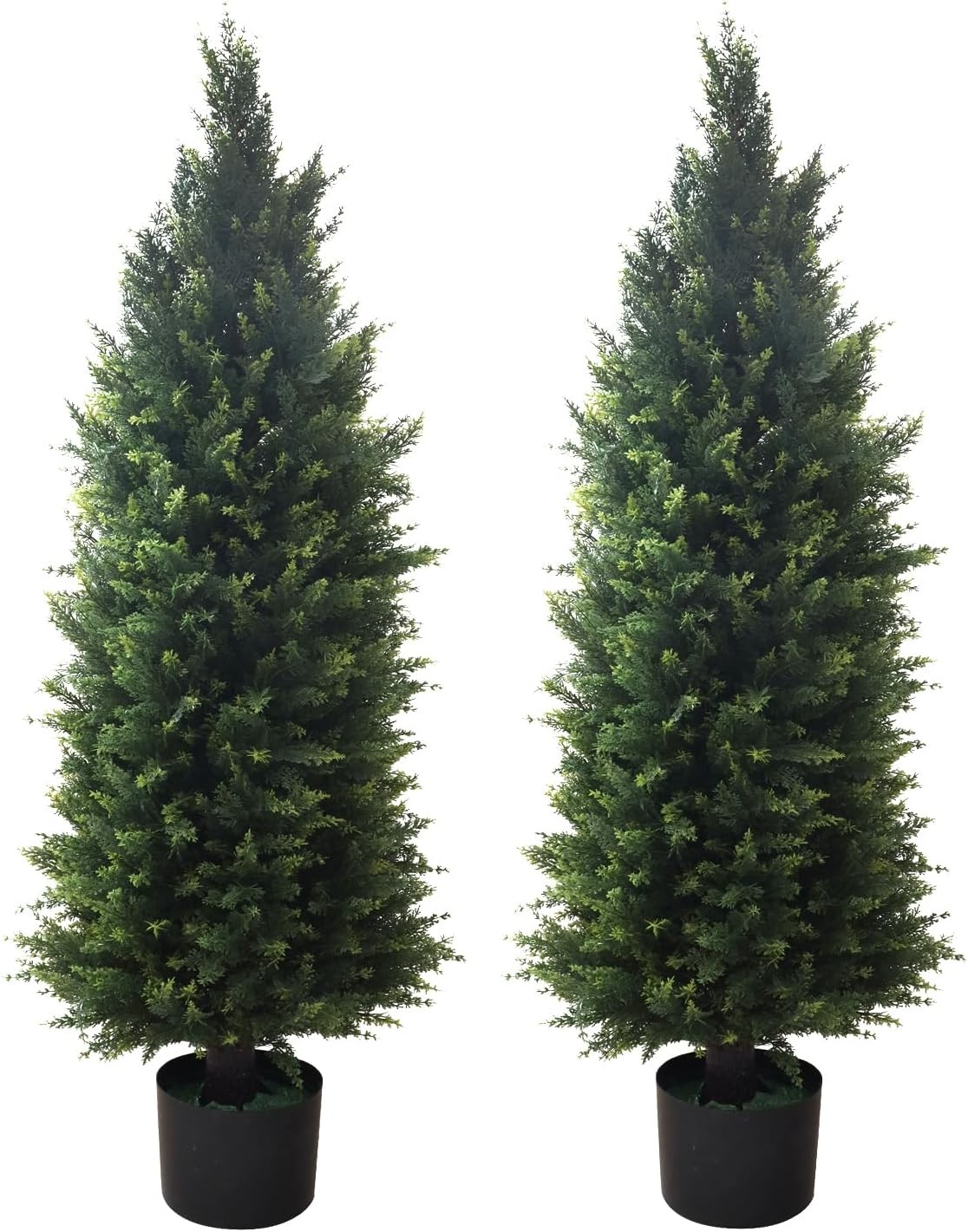 2 Pack 48 Inch Artificial Topiary Tree Faux Cedar gallery