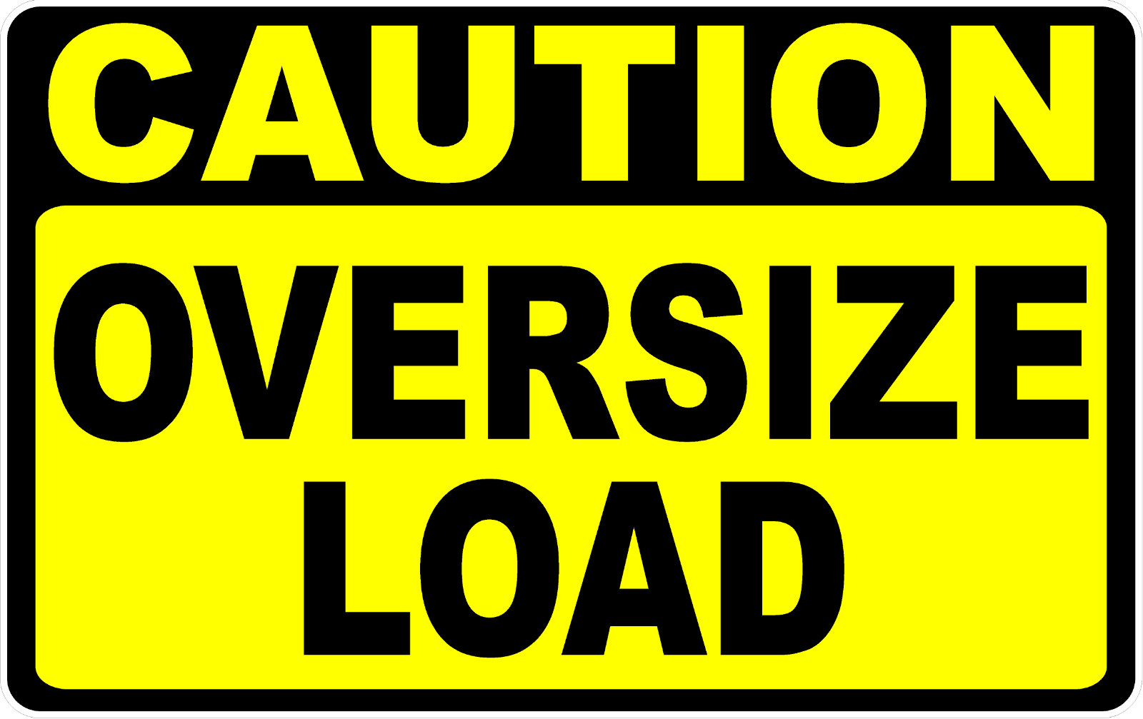 Caution Oversize Load Decal Multi-Pack. Size Options gallery