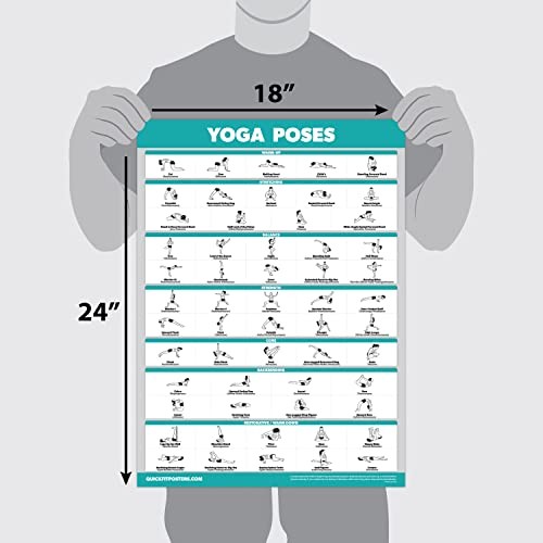 Palace Learning QuickFit Yoga Position Exercise Poster - 18" x 24", Laminated gallery