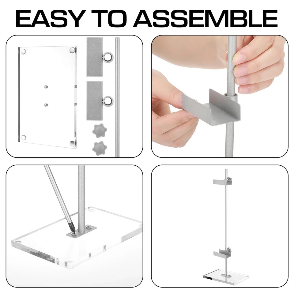 RattanView Adjustable Tabletop Easel Stand for Picture Frame up to 16.5" H Me... gallery