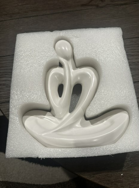 Ceramic Modern Thinker Statue Abstract Figure - 8.5" T x 7" W gallery