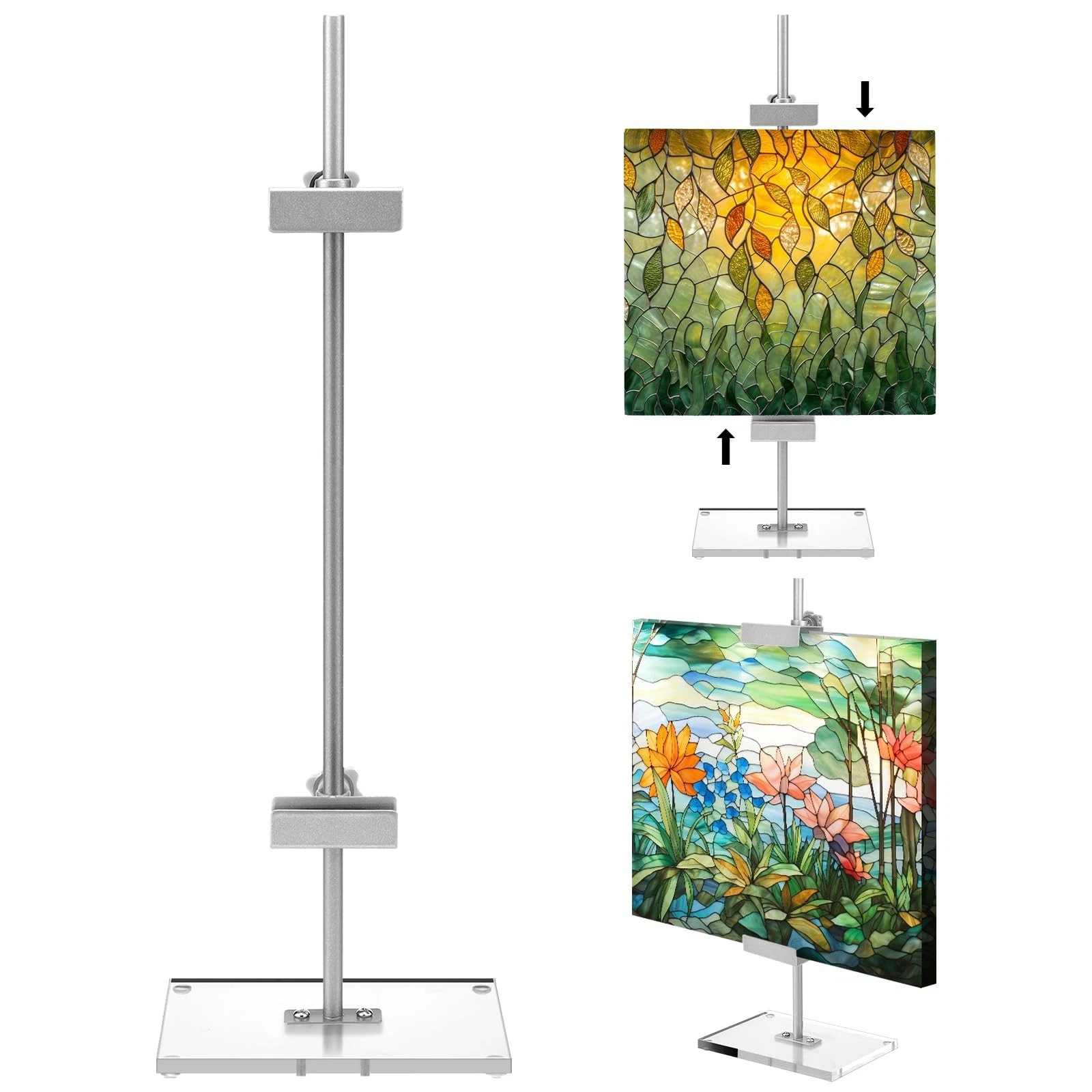 RattanView Adjustable Tabletop Easel Stand for Picture Frame up to 16.5" H Me... gallery