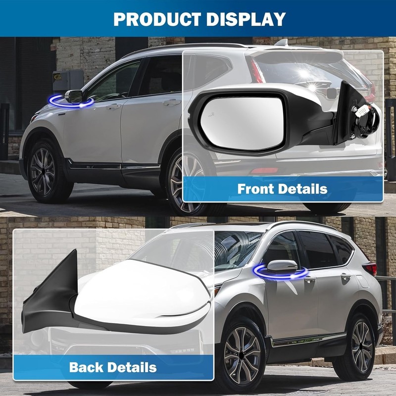 Left Driver Side Mirror Compatible with 2017-2022 Honda CRV, Rear View Mirror gallery