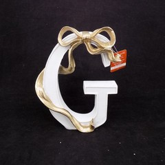 Ashland Fall Blush Romance Table Decor Letter G Free Standing White Gold 7.75″
