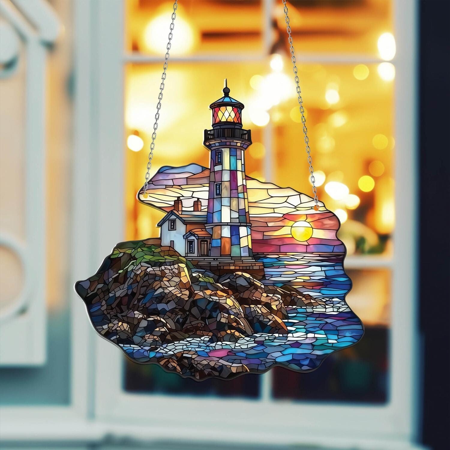 Lighthouse Suncatcher, Lighthouse Window Hangings, Perfect Gift for Nature Lover gallery