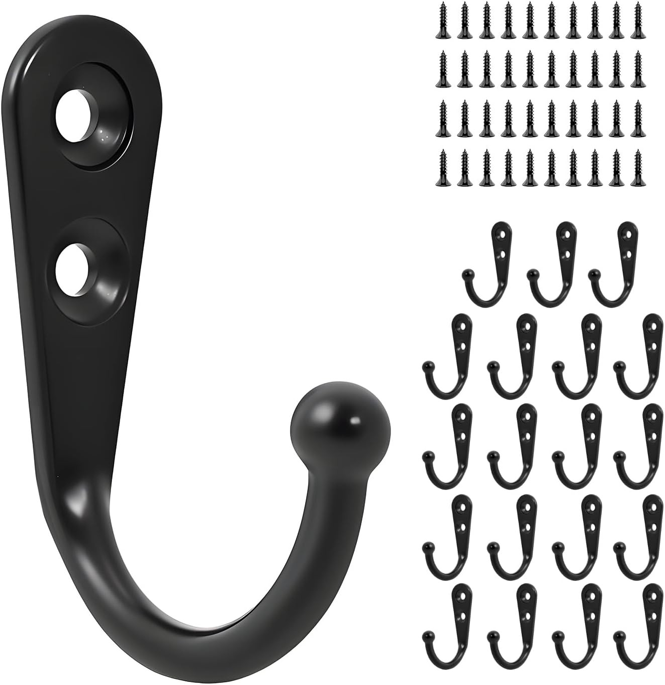 20 Pcs Small Key Hooks for Hanging, Key Holder, Wall Mount Hook with Stainless S gallery