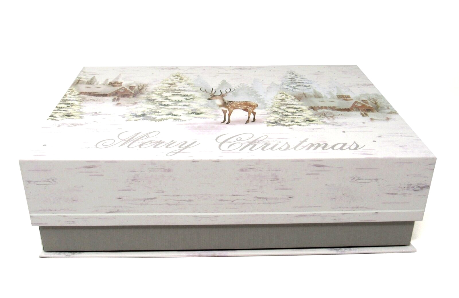 Punch Studio Flip Top Nesting Box Christmas Reindeer Village 36848 Medium gallery