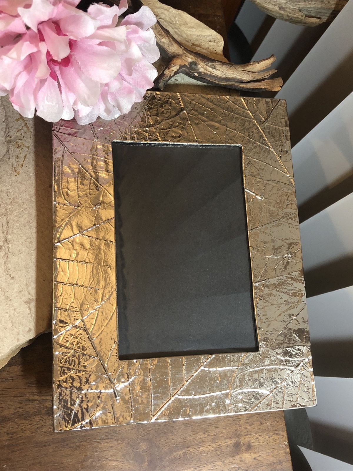 Michael Aram Silver tone FOREST LEAF Pattern Picture Frame 6" x 8” gallery