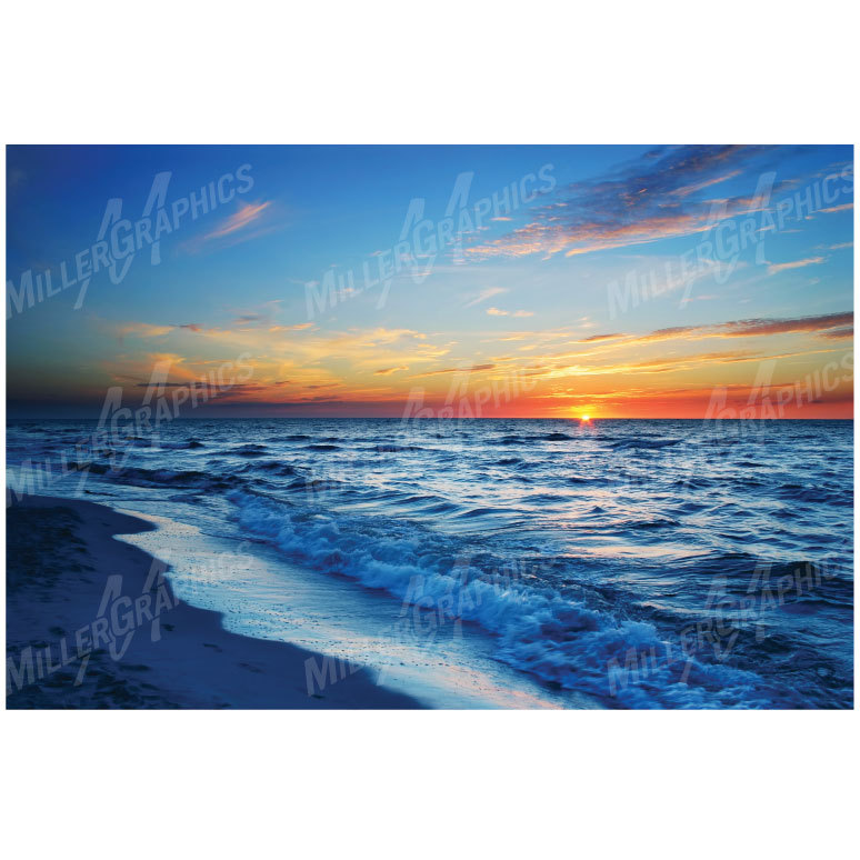 Beach Ocean Sunset #2 Wall Decal Sticker Graphic Art Mural - (4 Size Options) gallery