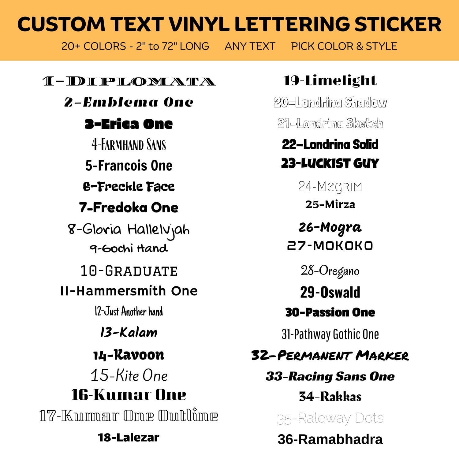 Custom Text Vinyl Lettering Sticker Decal Personalized Any Text - Any Name - [xx gallery