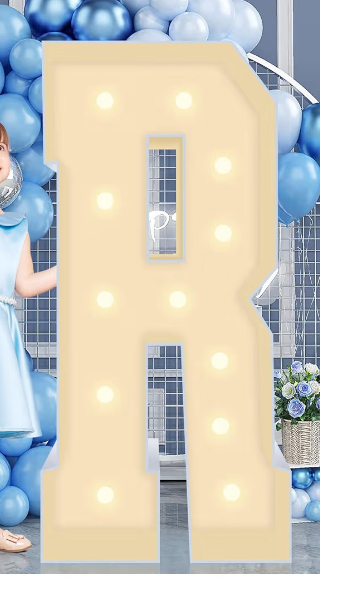 4FT Marquee Plastic Letters R - Light up Letters Made Corrugated Plastic New gallery