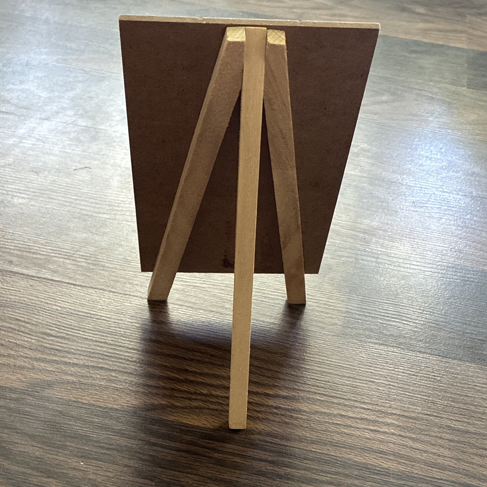 Small Wood Tabletop Display Easel Stand, Foldable Adjustable, Beige 8in gallery
