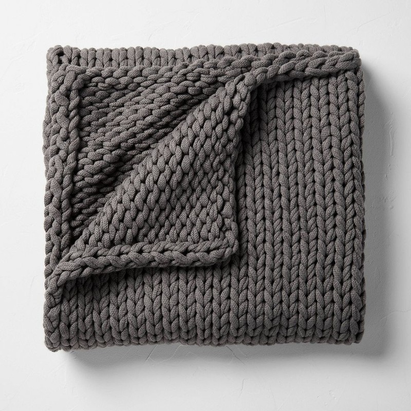 Oversized Solid Bed Throw - Casaluna gallery