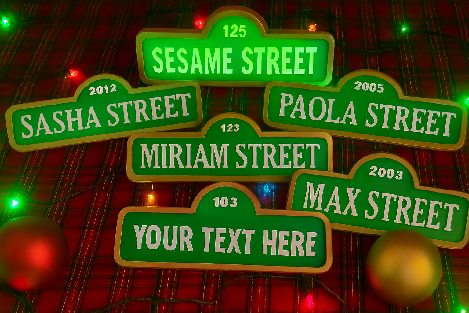 Custom LED Name Sign Remote Control Sesame Street gallery