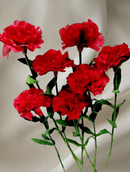 SIX Artificial natural feel Large carnations gallery
