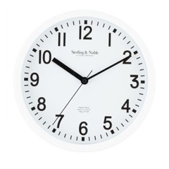 Main Stays 8.78 Inch Diameter Wall Clock Decoration Time Telling Device white