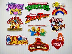 Classic Cartoons Sticker Pack (10) Smurfs Care Bears Muppet Babies Rainbow Brite