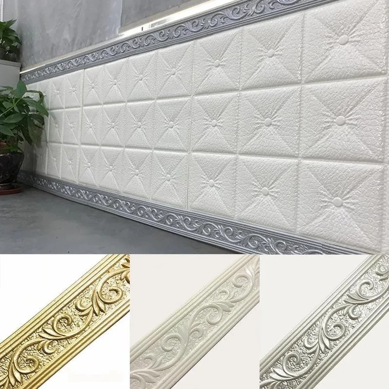 Wall Trim Line 3d Pattern Self Adhesive Sticker Skirting Border Decor Household gallery