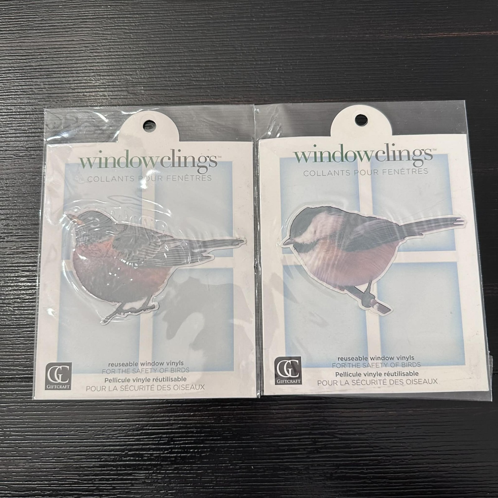 Giftcraft Windowclings Bird Window Decals Reusable Safety Vinyl Set Of 2 New gallery
