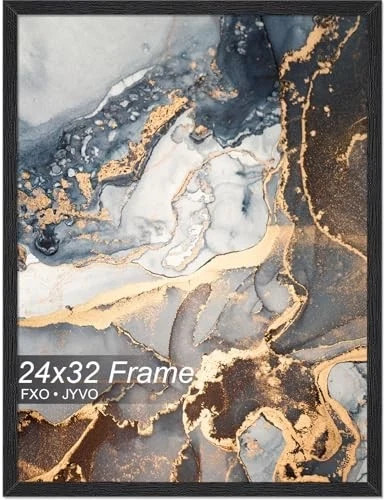 Engineered Wood Frame, Black Picture Frame for 24 x 32 Inch Poster 24x32 1 gallery