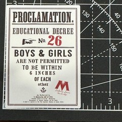 PROCLAMATION No. 26 – 6 Inch Rule – Harry Potter Decal Vinyl Sticker Bomb Poster