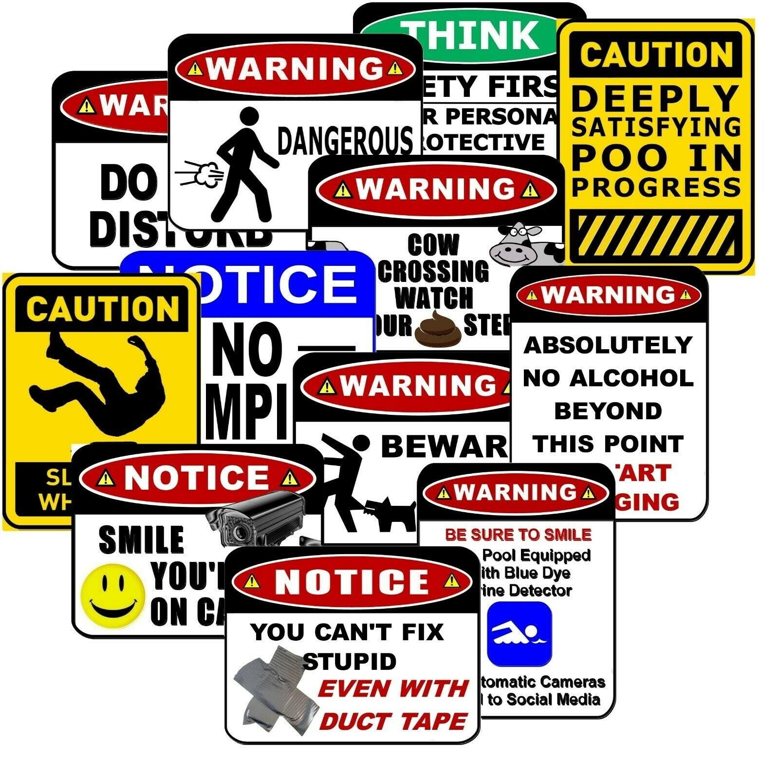2 Count "Warning No Trespassing Violators Will Be Shot Survivors Will Be Shot Ag gallery