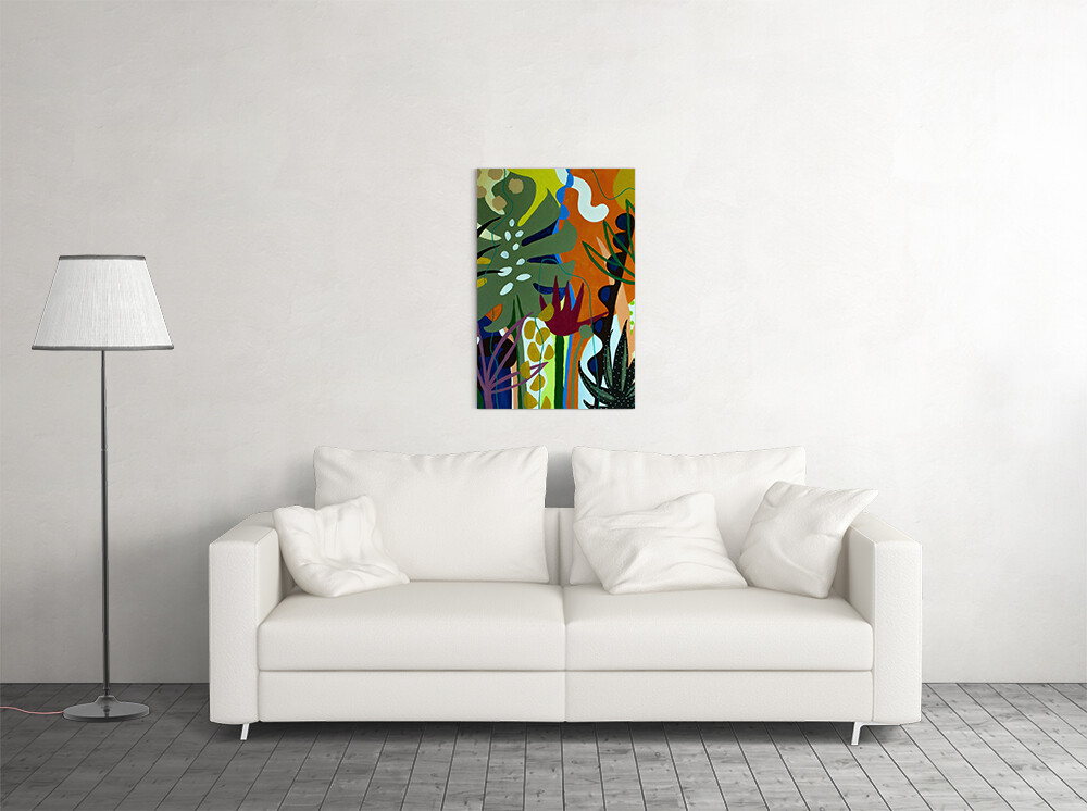 Modern Style Colorful Leaf Abstract Print Wall Art Home - POSTER 20x30 gallery