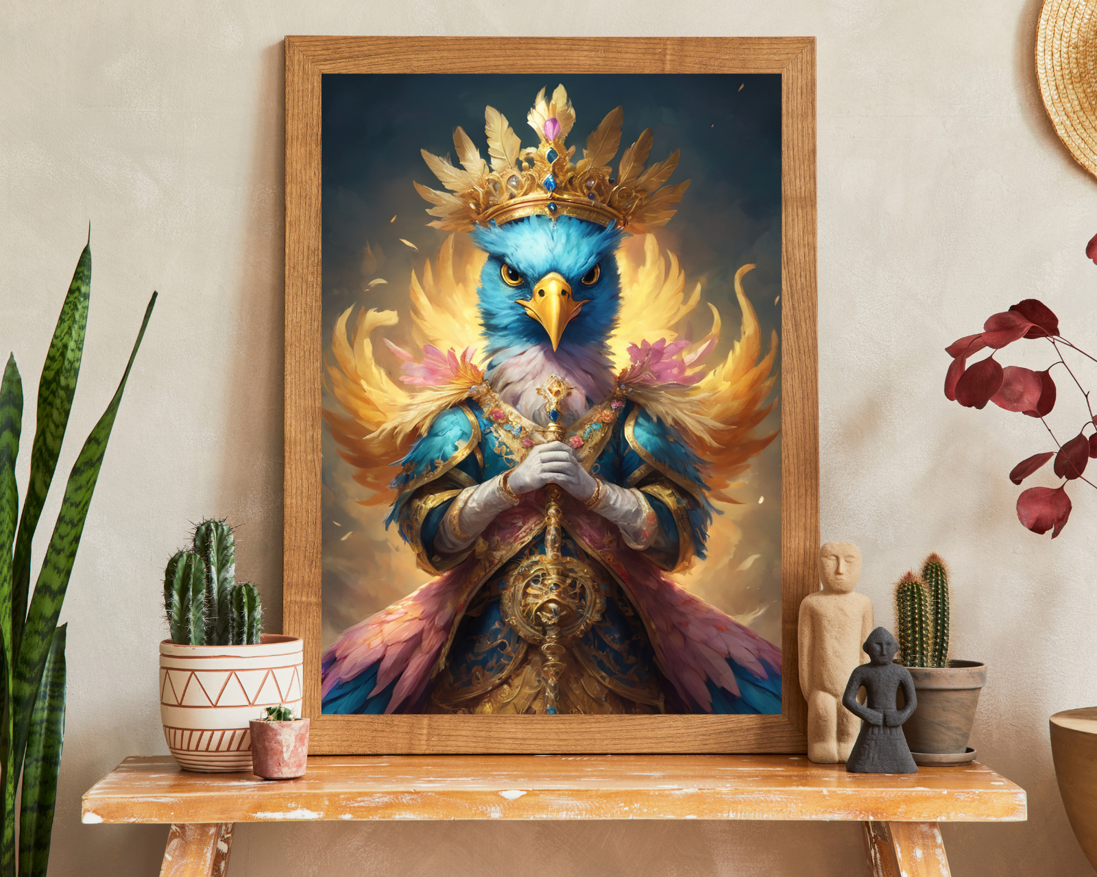 Phoenix King Portrait, Phoenix Portrait Printable King Themed Wall Art, Digital gallery