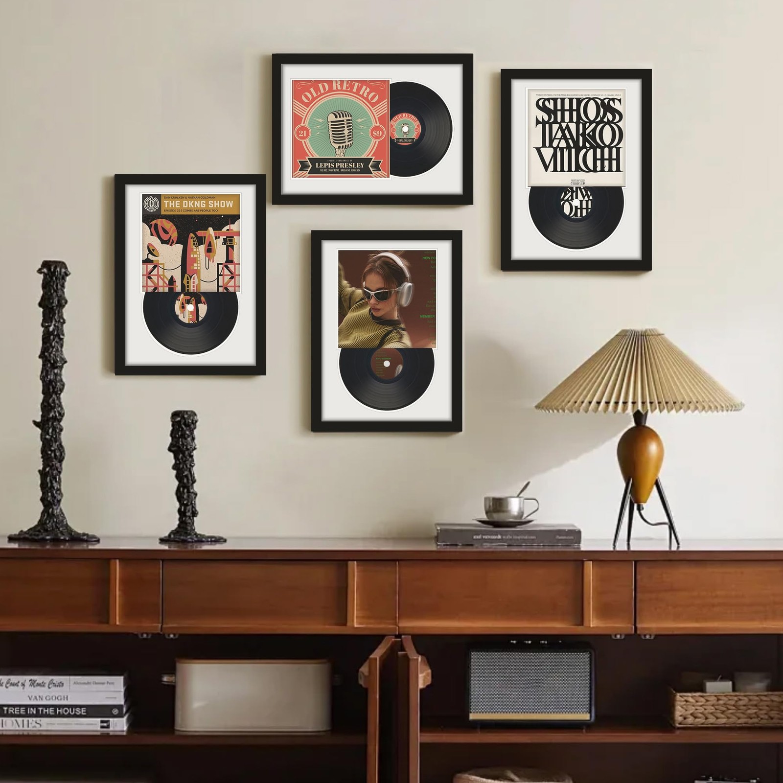 Vinyl Record Display Frame 16X22 Inches Display Record Album and 12.5X12.5 Album gallery