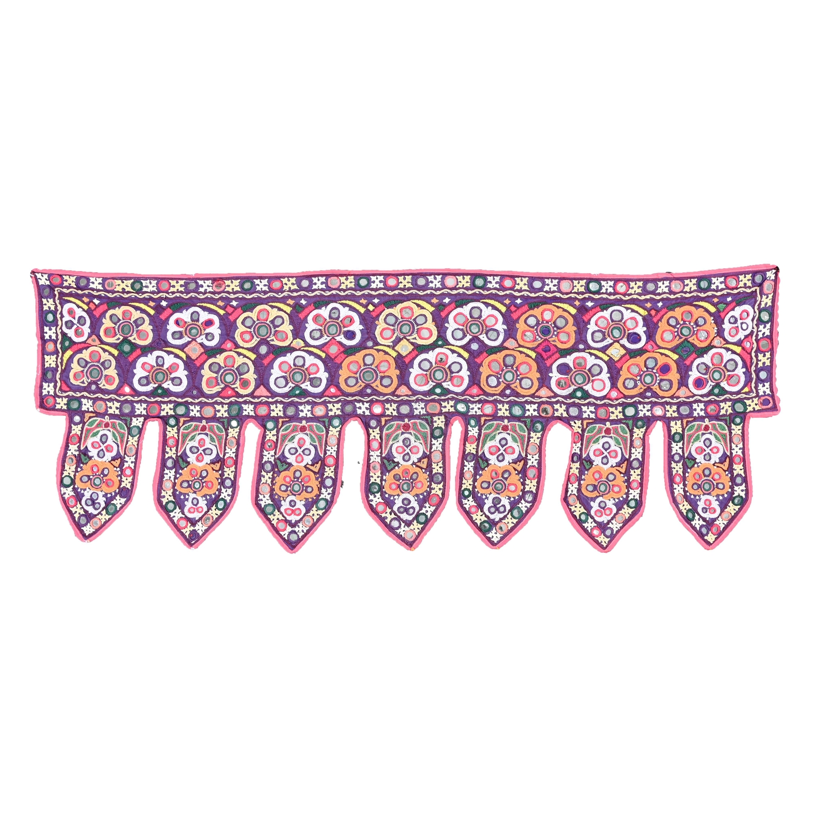 Traditional Decorative Mirror Work Hand Crafted Wall Hanging Toran Bandanwal gallery