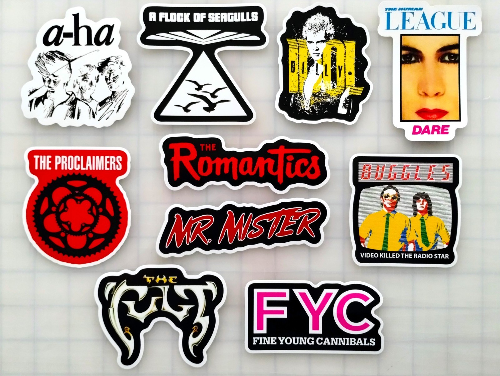 New Wave Vinyl Sticker Lot (10 Pack) SET 3 a-ha billy idol buggles cult fyc punk gallery