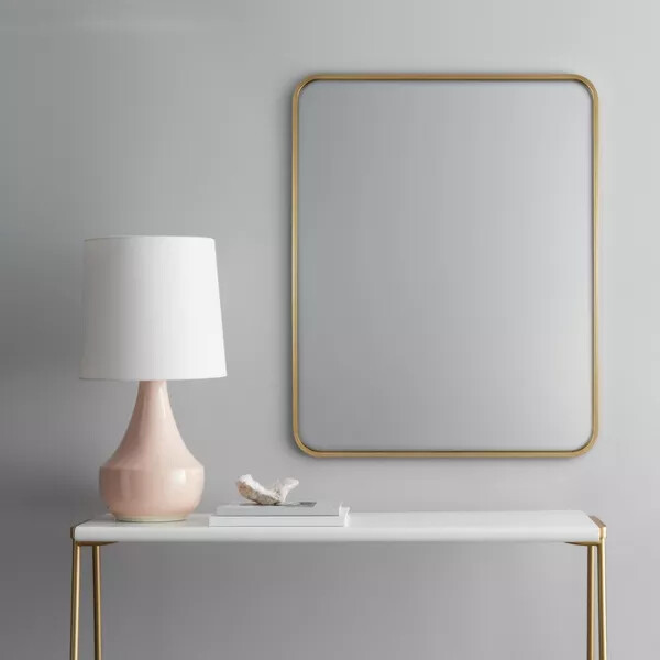 24" x 30" Rectangular Decorative Wall Mirror with Rounded Corners Threshold™ gallery