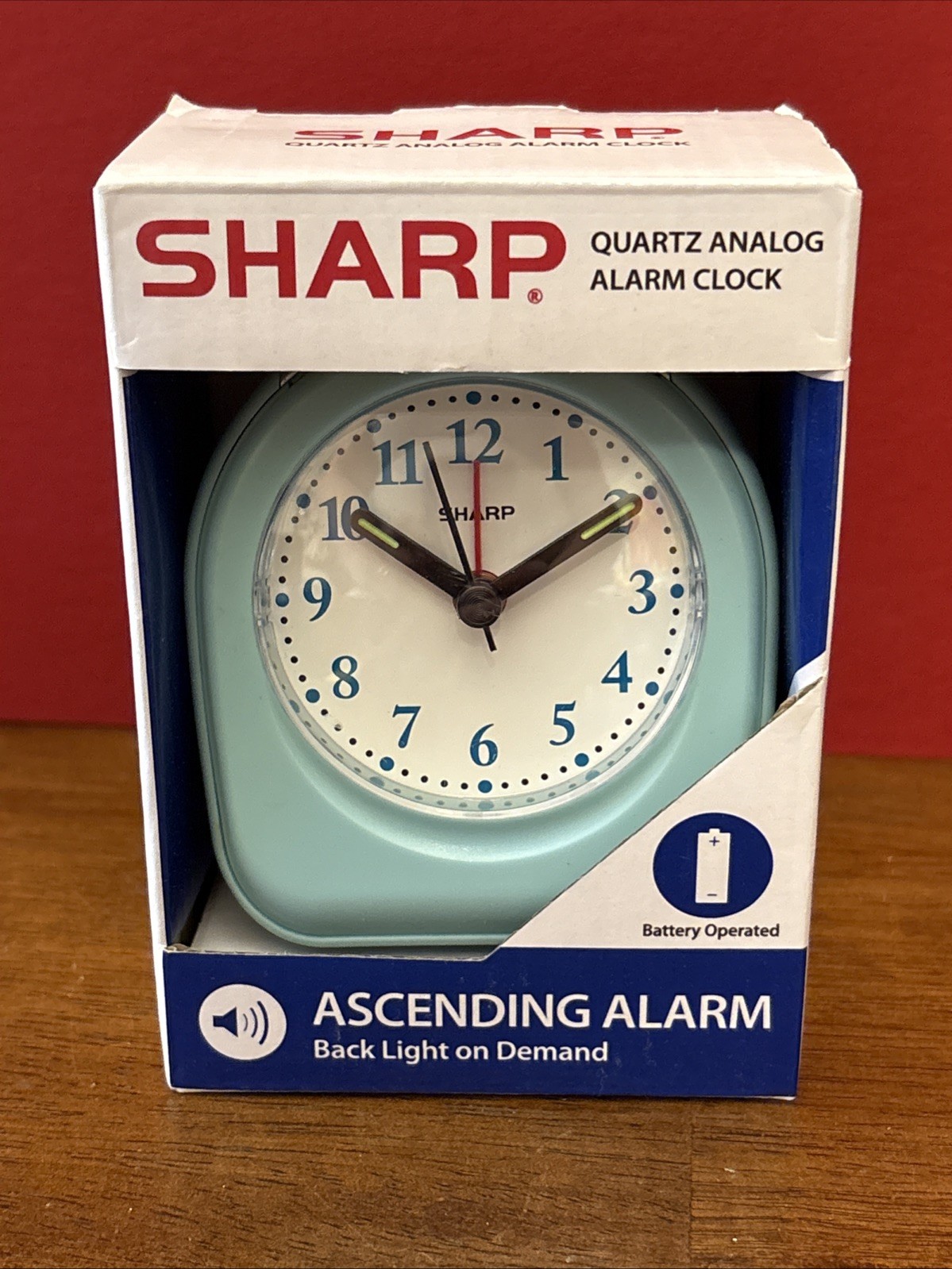 Sharp Quartz Analog Mint ASCENDING ALARM Clock Battery Back Light Prepper Gear gallery