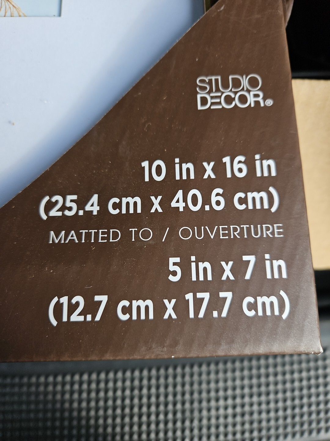 STUDIO DECOR Shadow Back Loading Decorative Shadowbox Frame, 10x16in Brown gallery