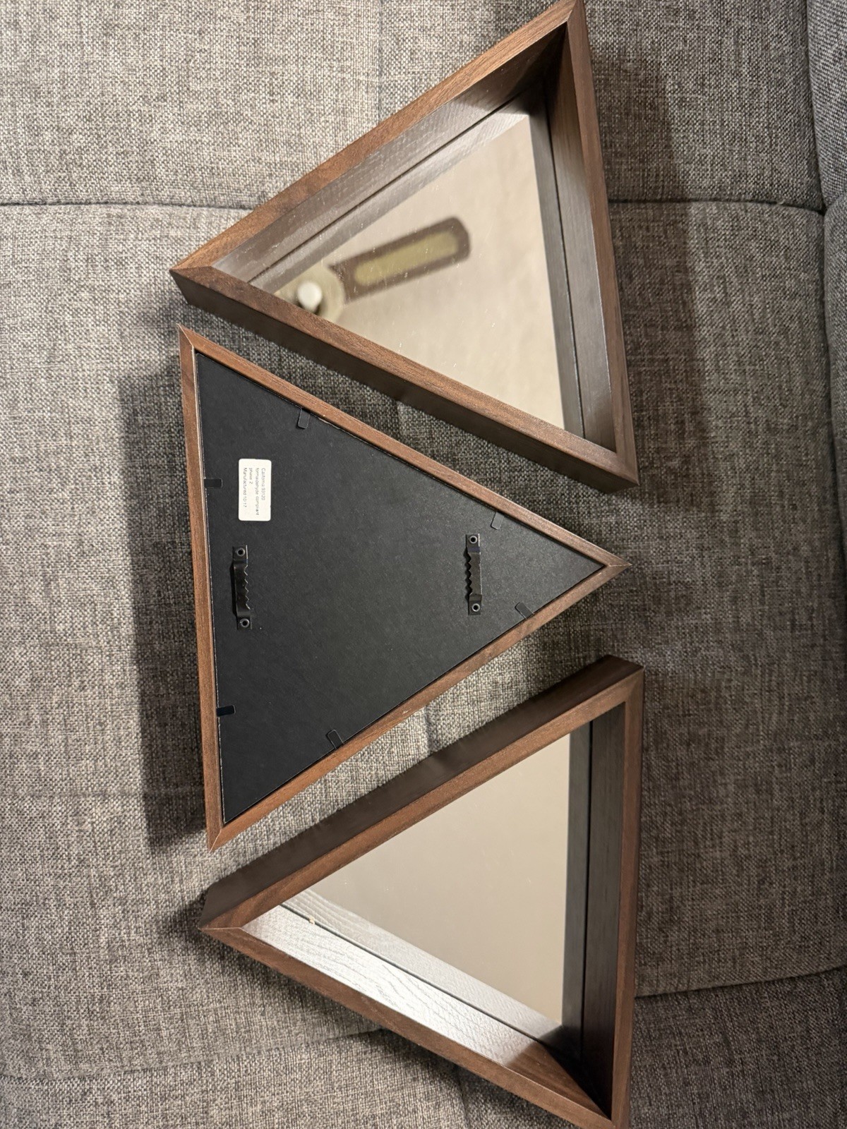 triangular wood frame small mirror gallery