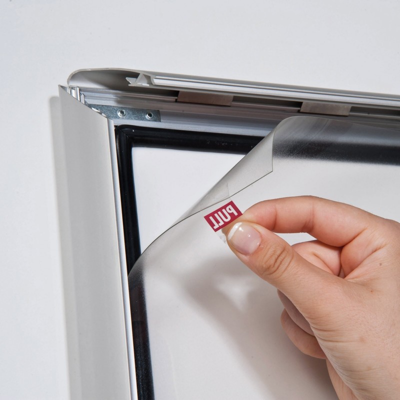 Lockable Weatherproof Front Loading Snap Poster Picture Frame Aluminum Silver gallery