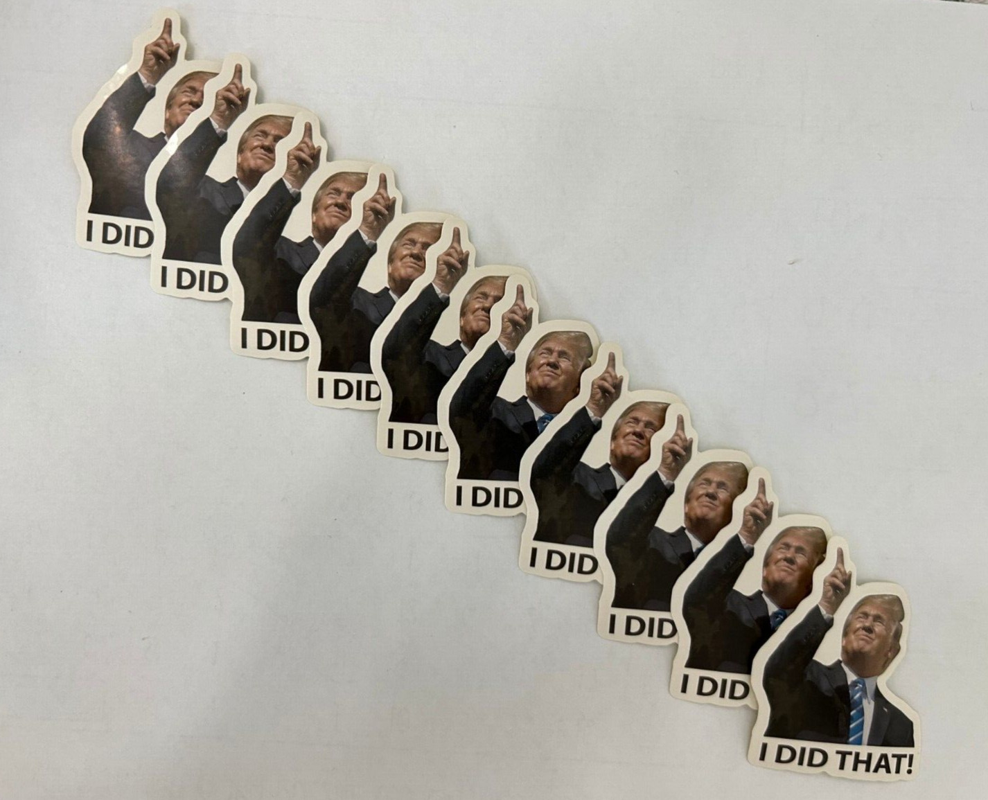 Donald Trump “I DID THAT!” Stickers - 10pc - Decals Car Gas Pump Station 2.5”x2” gallery