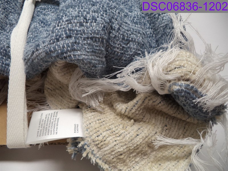 Nordstrom Rack Reversible 100% Polyester Blanket Blue and Cream NRK12714 gallery